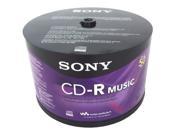 New 50 SONY Blank Music CD R CDR Branded 80min Digital Audio Media Disc EXPEDITED