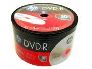 New 50 HP Blank DVD R DVDR Recordable Logo Branded 16X 4.7GB Media Disc