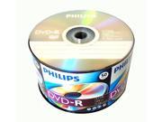 50 PHILIPS Blank DVD R DVDR Recordable Logo Branded 16X 4.7GB Media Disc New