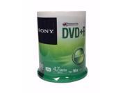 New 100 SONY Blank DVD R Plus R Silver Logo Branded 16X 4.7GB Media Disc Spindle