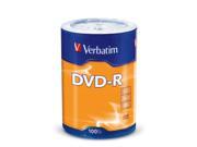 100pcs VERBATIM DVD R 16X 4.7GB Branded Logo Media Disc Tape Wrap 96525