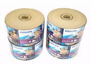 200 PHILIPS Blank DVD R DVDR Recordable Logo Branded 16X 4.7GB Media Disc