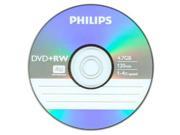 10 PHILIPS 4X DVD RW DVDRW ReWritable Disc 4.7GB Branded Logo in Paper Sleeve