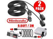 2x 2PCS 10ft Extension Cable Cord for Nintendo NES Mini Classic Edition Controller New