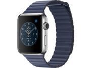Apple Watch Series 2 42mm Smartwatch ( Stainless Steel Case, Midnight Blue Large Leather Loop Band)