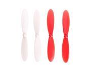 THZY Hubsan 8Pcs Hubsan X4 H107D FPV RC Quadcopter Spare Parts H107D-A06 Blade Propeller, White and Red