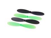THZY Hubsan X4 H107C RC Quadcopter Spare Parts H107-A36 Rotor Propellers Blades Black and Green (5 Sets)