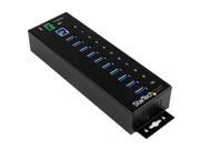 StarTech ST1030USBM 10 Port Industrial USB 3.0 Hub ESD and Surge Protection