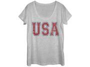 Lost Gods 4th of July USA Womens Graphic Scoop Neck