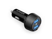 Anker Quick Charge 3.0 39W Ultra-Compact 2-Port Car Charger PowerDrive Speed 2 for Samsung Galaxy S6 / S6 edge / S6 edge+ / S7 / S7 edge with PowerIQ for iPhone