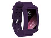 Moretek Gear Fit2 bands , Frame Rugged Protective Case with Strap Bands for Samsung Gear fit 2 Smartwatch / Watch Sport Replacement Band(Purple)