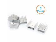 5pcs lot Silver Aluminum 25x23x16mm TO 220 TO220 heatsink radiator for MOS Transistors Cooler IC Chip dissipation