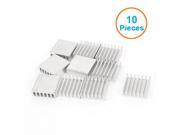 10pcs lot Aluminum Heatsink 20x20x6mm Electronic Chip Cooling Radiator Cooler for IC MOSFET SCR Heat Sink Extrusion Fins