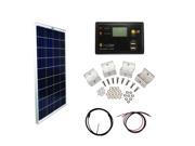 GRAPE SOLAR 100 Watt Basic Off Grid Polycrystalline Silicon Panel Kit