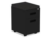 Alera PBBFBL Two Drawer Metal Pedestal Box File w Full Length Pull 14 7 8w x 19 1 8d Black