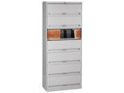 Tennsco FS371LLGY 36 x 17 x 87 0 Drawer Closed Style Fixed Shelf Lateral File Series File Cabinet Light Gray