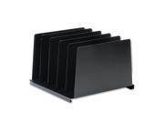 Angled Vertical Organizer Five Sections Steel 14 1 2 X 9 7 8 X 8 3 4 Black