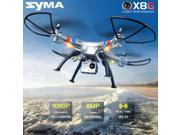 Original Syma X8G 2.4Ghz 4CH RC Headless RC Quadcopter with 8MP 1080P HD Camera Headless Mode + 2 Spare Battery