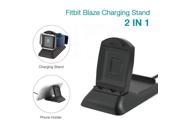 2 in 1 Charging Stand For Fitbit Blaze Smart Watch Phone Holder USB Cable Use