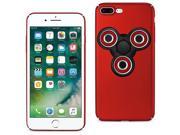 For iPhone 7/6/6S Plus Case TPU Protective Cover w/ LED Fidget Spinner Toy Red