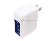 100X Fast 4 Port Wall Charger for Samsung Galaxy Active Edge Plus S4 S5 S6 S7