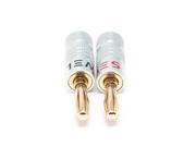 Sewell Direct Sewell Silverback Banana Plugs 2 pairs 24k Gold Speaker Connector Dual Screw Lock