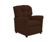 Child Recliner 4 Button Chocolate Micro Suede DZD14020