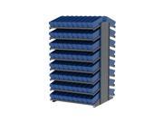 Home Plastic Storage 18 Double Sided Pick Rack 16 Shelves with 31148 Akro Bins Blue