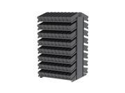 Home Plastic Storage 18 Double Sided Pick Rack 16 Shelves with 31148 Akro Bins Grey