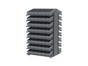 Home Plastic Storage 18 Double Sided Pick Rack 16 Shelves with 31168 Akro Bins Grey