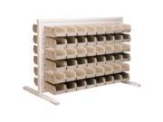 Home Plastic Storage Double Sided Rack with 30220stone Bins 5 Pack