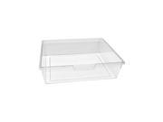 Extra Wide Home Indoor Office Document Storage Double Depth Tote Tray In Clear