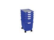 Standard Width Home Indoor Office Portable Storage Rack Rollatray Kit In Primary Blue