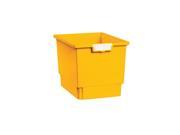 Standard Width Home Indoor Office Document Storge Quad Depth Tote Tray In Primary Yellow