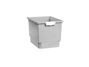 Standard Width Home Indoor Office Document Storge Quad Depth Tote Tray In Light Gray