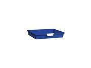 Extra Wide Home Indoor Office Document Storage Single Depth Tote Tray In Primary Blue