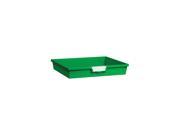 Extra Wide Home Indoor Office Document Storage Single Depth Tote Tray In Primary Green