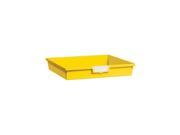 Extra Wide Home Indoor Office Document Storage Single Depth Tote Tray In Primary Yellow