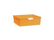 Extra Wide Home Indoor Office Document Storage Double Depth Tote Tray In Primary Yellow