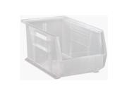 Quantum Plastic Storage Clear View Ultra Hang and Stack Bin 14 3 4 x 8 1 4 x 7 Pack of 12