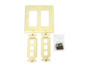 Sewell Wall Plate with 6 Keystone Ports 2 Gang Beige