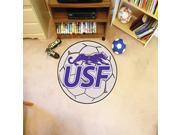 Colleague University Of Sioux Falls 27 Team Logo Indoor Outdoor Round Soccer Ball Nylon Carpet Area Rug Floor Mat