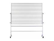 Marsh Presentation Display 48 X 72 White Porcelain Marker With Music Staff One Side White Porcelain One Side Reversible Aluminum Trim