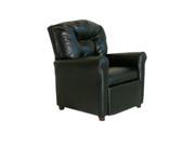 Child Recliner 4 Button Black Leather Like DZD9974