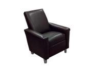 Modern Child Recliner Pecan Brown Leather Like DZD12046