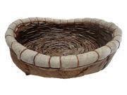 Home Decor Cocomat Oval Storage Basket with Raffia Trim