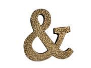 Home Decorative Gold Colored Metal Ampers And Symbol with Hammered Accents