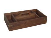 Wooden Storage Accents Caddy 4 Slots Brown