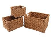 Seagrass Rectangular Storage Baskets Set of 3