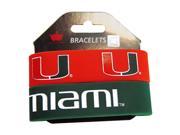 Miami Hurricanes Rubber Wrist Band Set of 2 NCAA